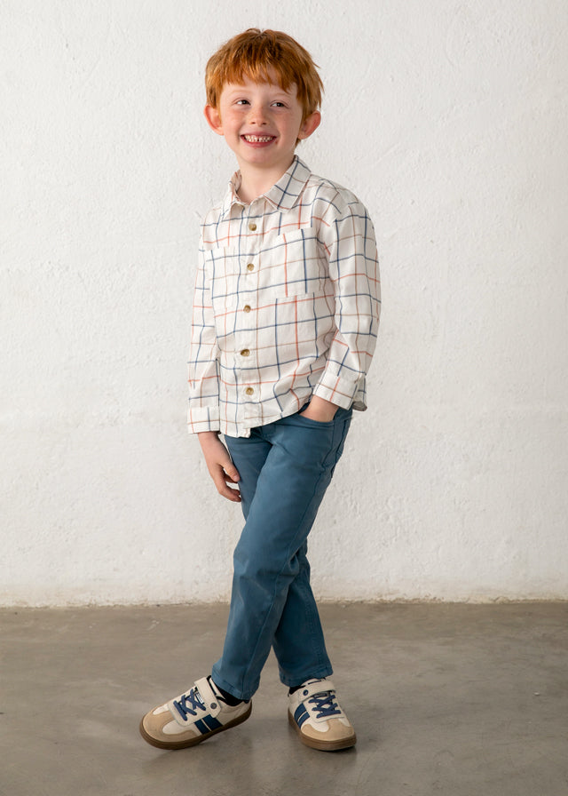 L/S Windowpane Shirt, 4144