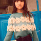 Flower Sweater, Green, 4317