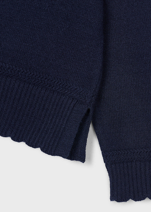 Knit Pullover Sweater, Navy, 4320