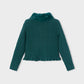 Faux Fur Collar Cardigan, Green, 4324