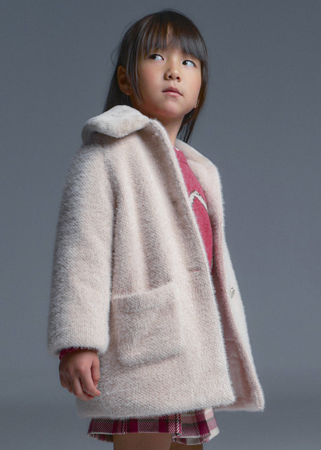 Knitted Faux Fur Coat, 4412