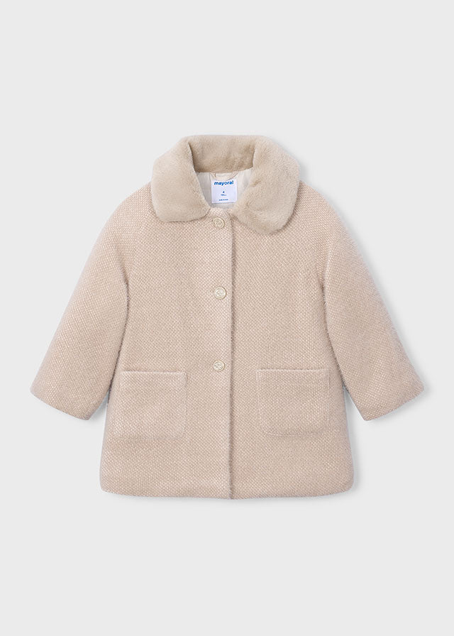 Knitted Faux Fur Coat, 4412