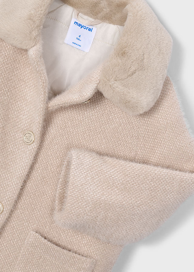 Knitted Faux Fur Coat, 4412