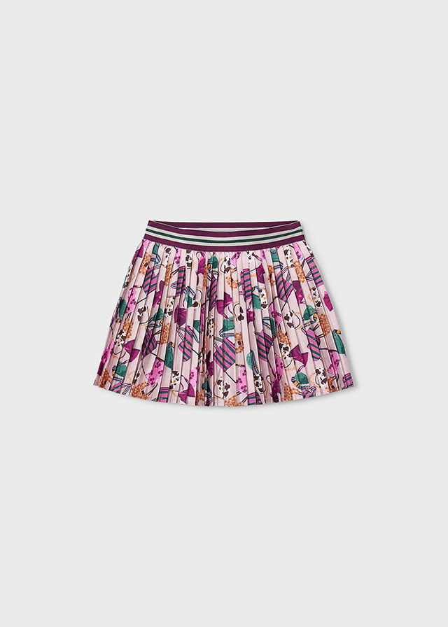 Printed Pleated Skirt, 4903