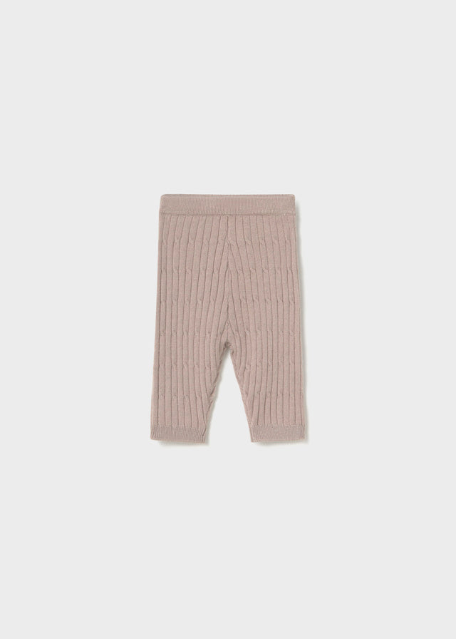 Cable Rib Knit Leggings, Mauve, 9117