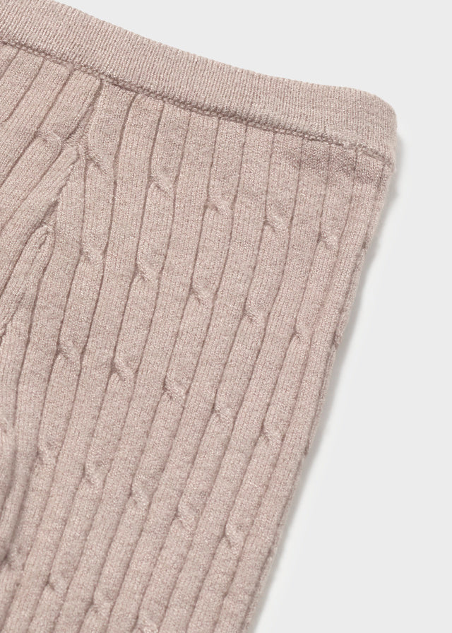 Cable Rib Knit Leggings, Mauve, 9117