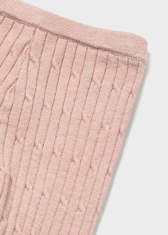 Cable Rib Knit Leggings, Blush, 9117