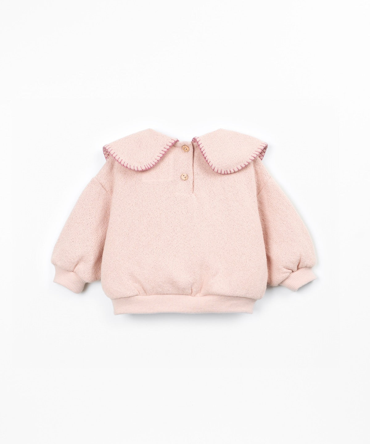 Sweater w/Brushed Interior, Embroidery
