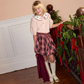 Gianna Skirt, Burgundy Tartan