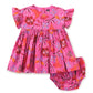 Ruffle Sleeve Baby Dress Set, Brazilian