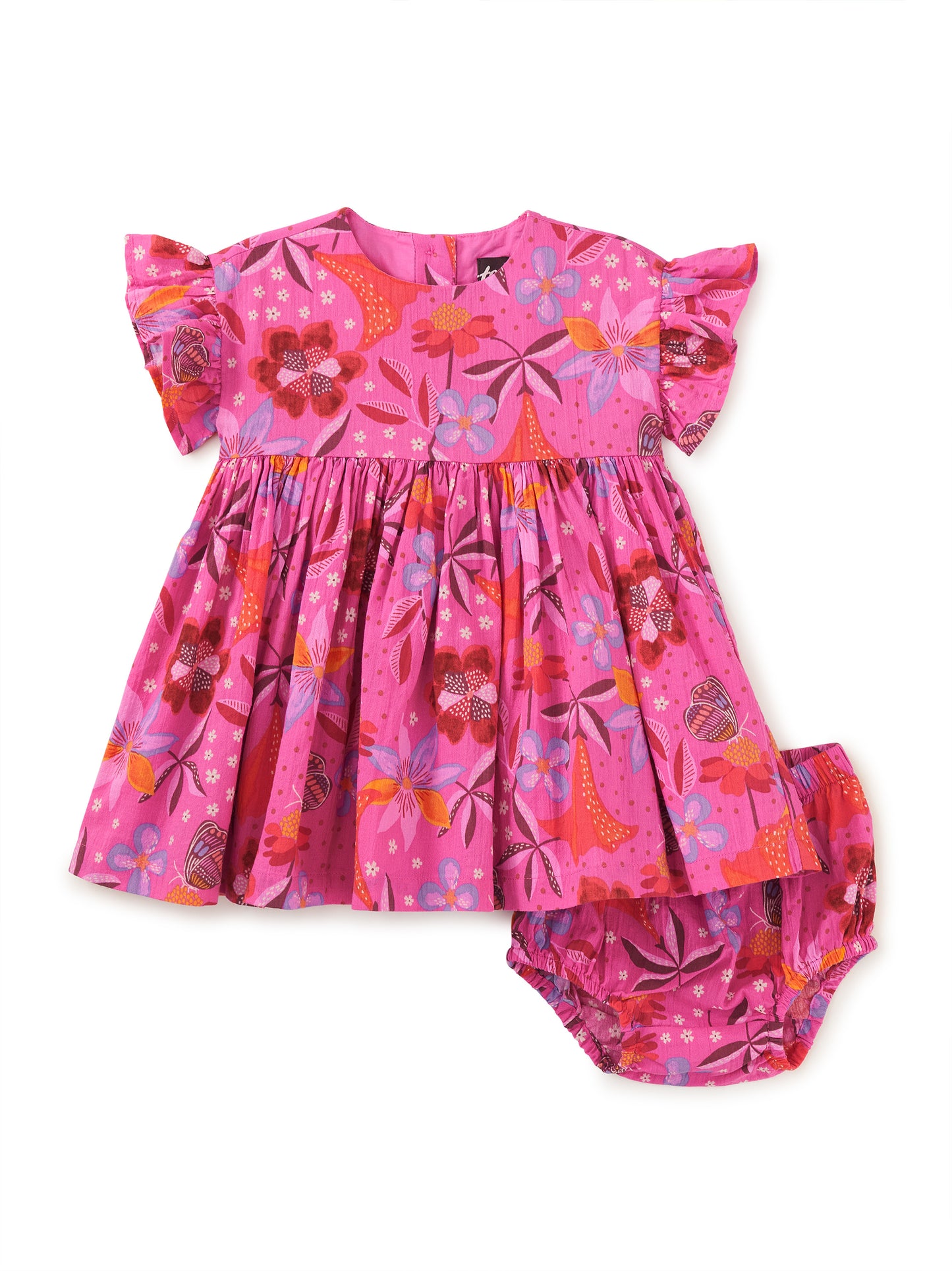 Ruffle Sleeve Baby Dress Set, Brazilian