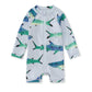 L/S Rash Guard Baby Swimsuit, Painted Shark