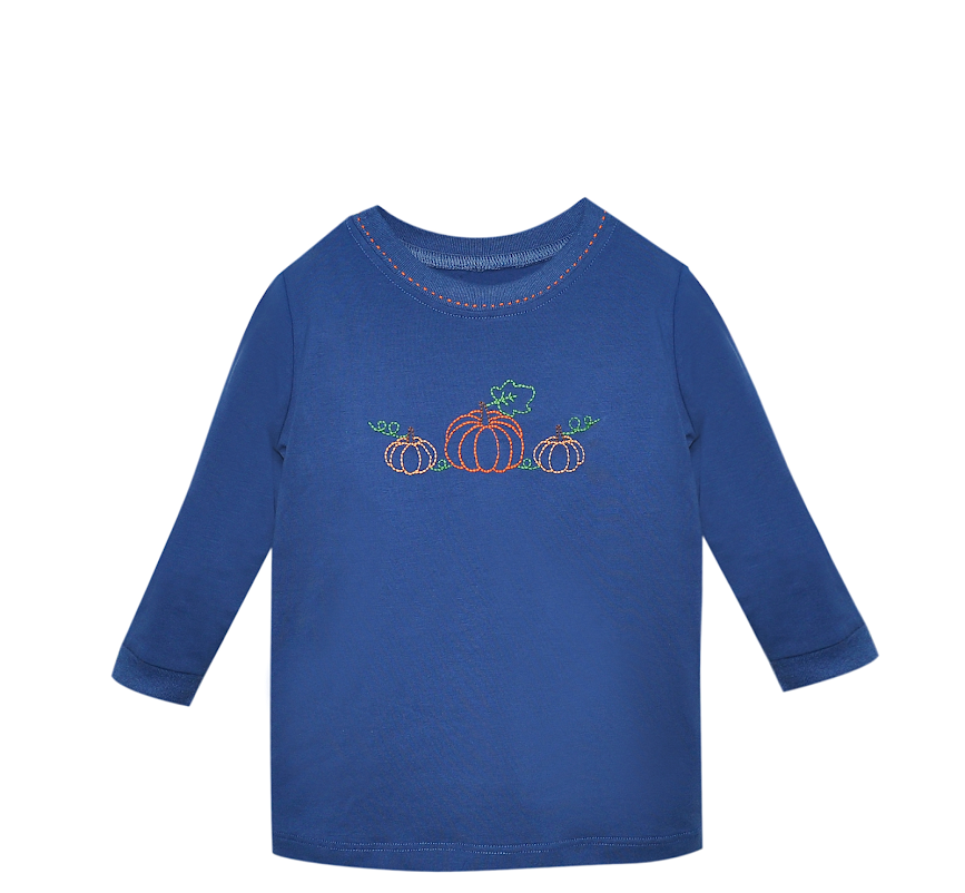 Navy Houston L/S Shirt, Pumpkins