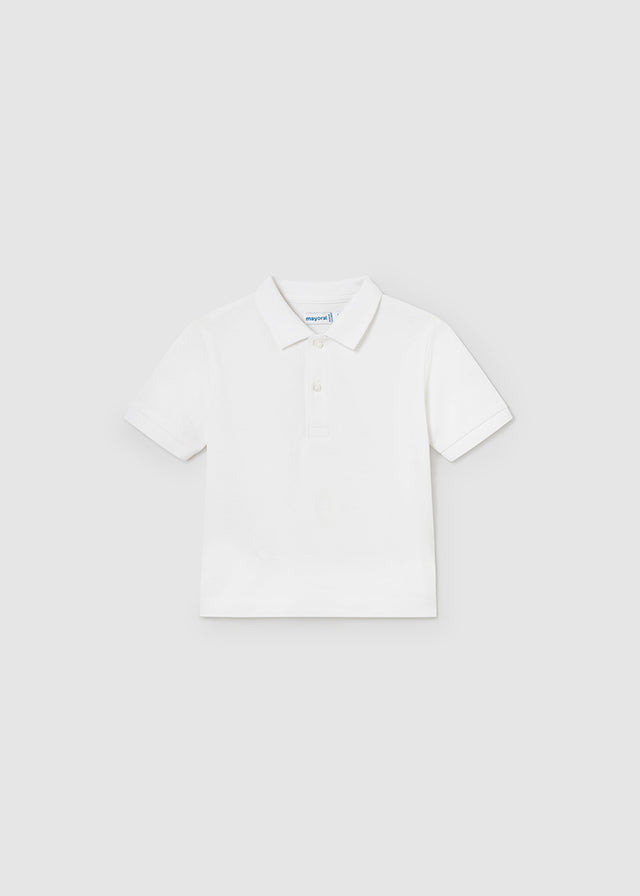 S/S Pique Polo, White, 102