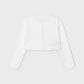 Knit Cardigan, White, 321