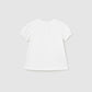 Knit Puff Sleeve Tee, White, 1006