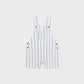 Blue and White Stripe Shortie Overall, 1645