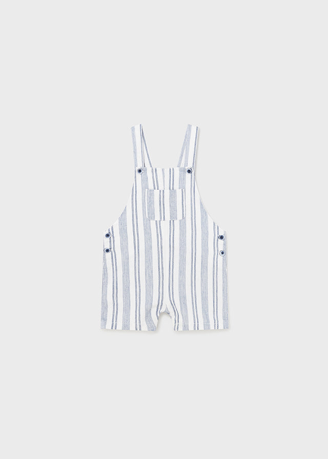 Blue and White Stripe Shortie Overall, 1645