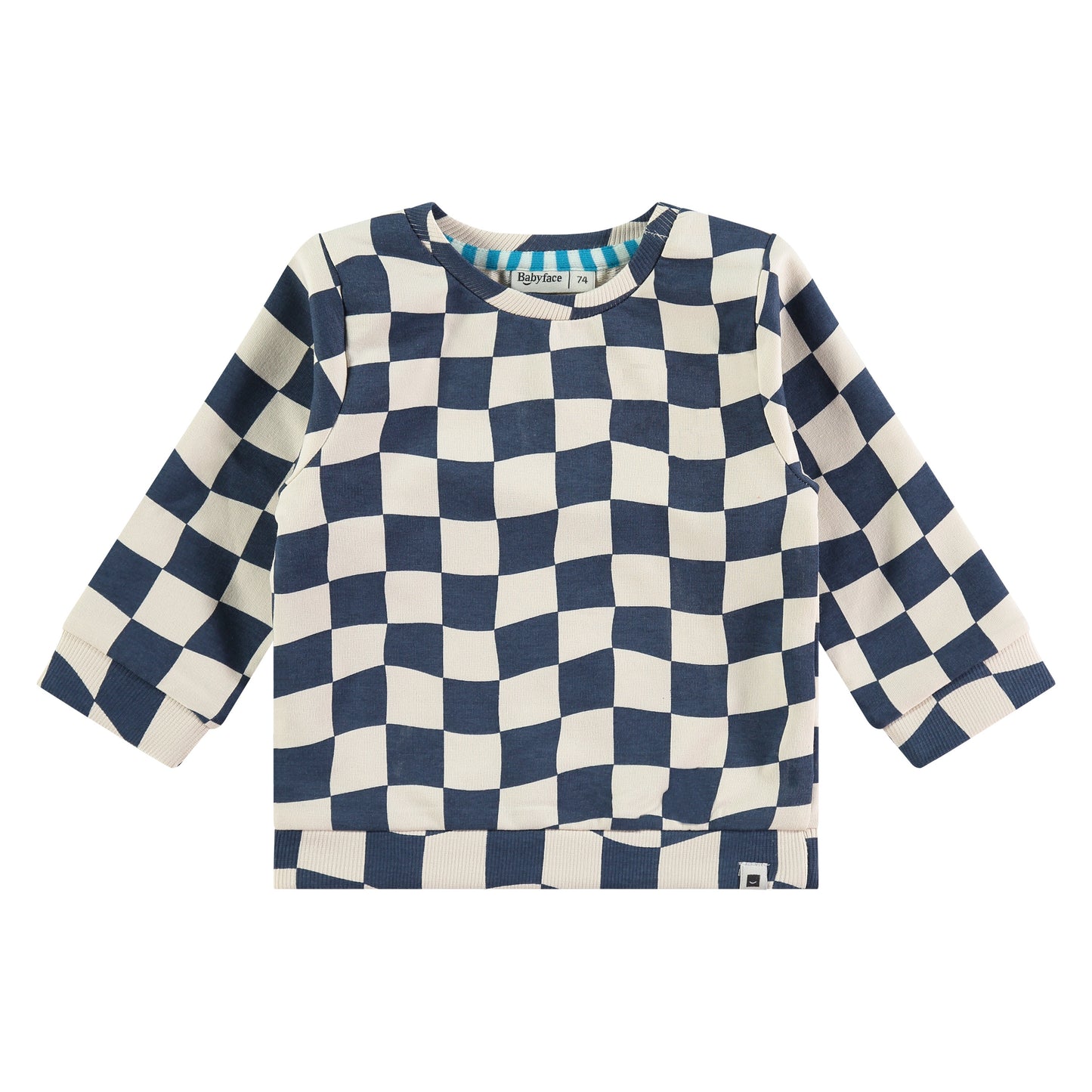 Sweatshirt, Blue & White Check