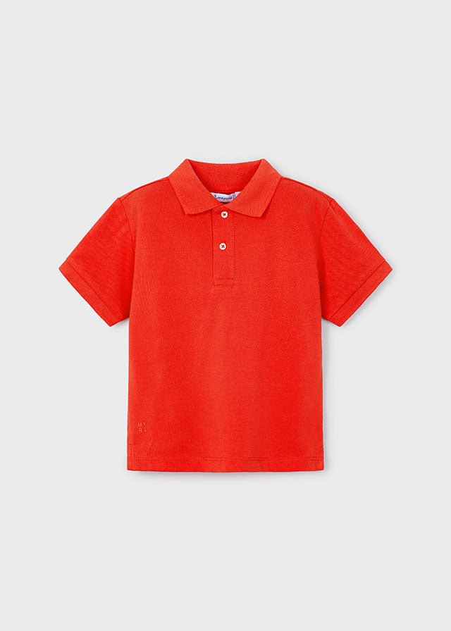 S/S Pique Polo, Red, 150