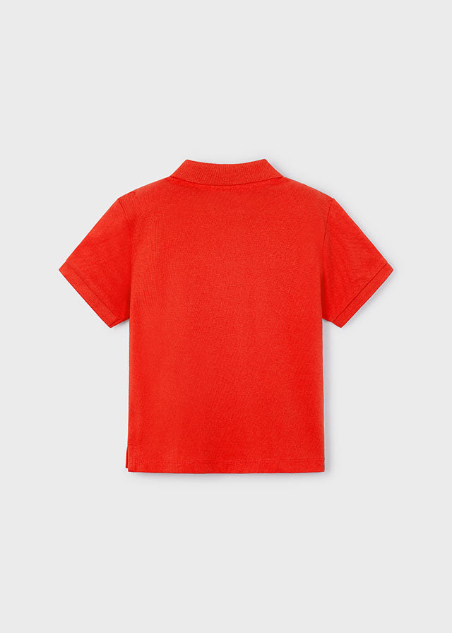 S/S Pique Polo, Red, 150