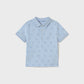 S/S Printed Polo, Palms, 1109
