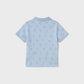 S/S Printed Polo, Palms, 1109