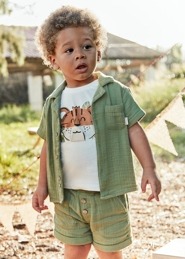 Gauze Shorts, Sage, 1241