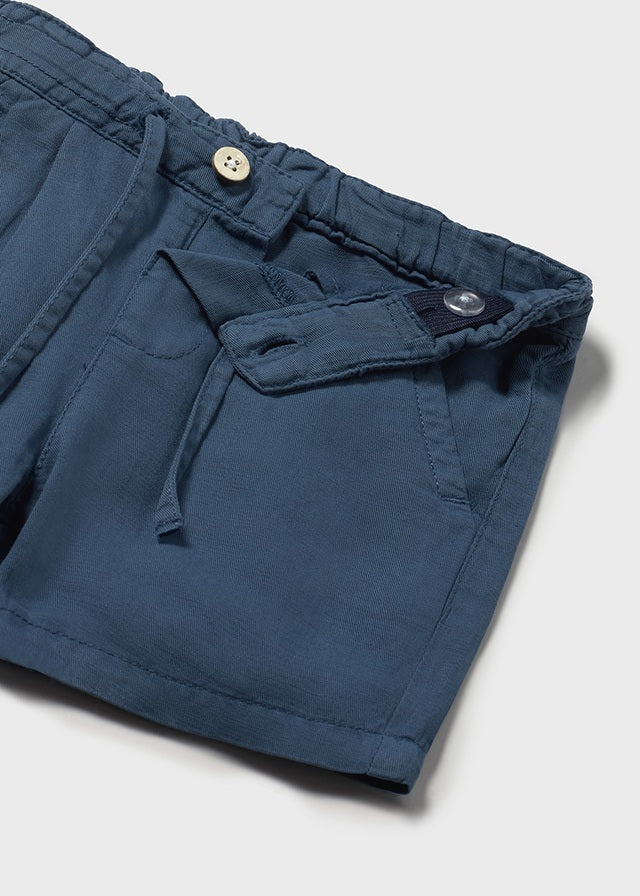 Linen Bermuda Shorts, Blue, 1247