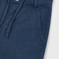 Linen Bermuda Shorts, Midnight, 3226