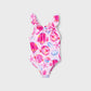 Magenta Fish Swimsuit, 3719