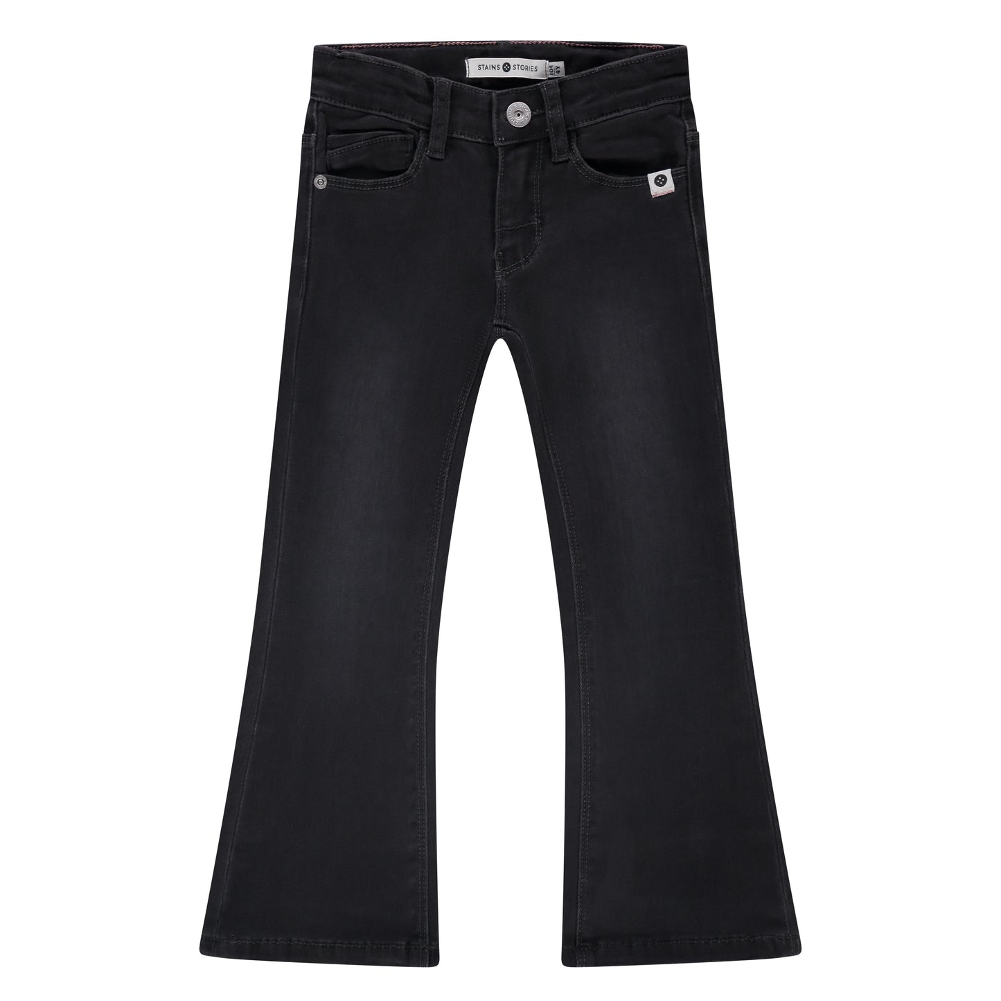 Flared Denim, Dark Grey