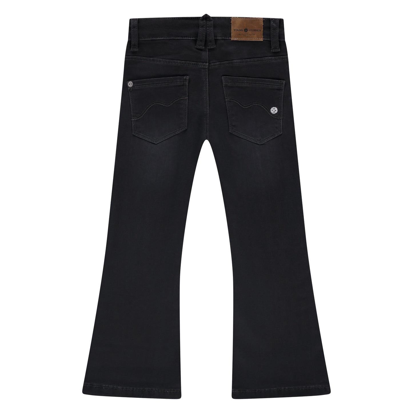 Flared Denim, Dark Grey