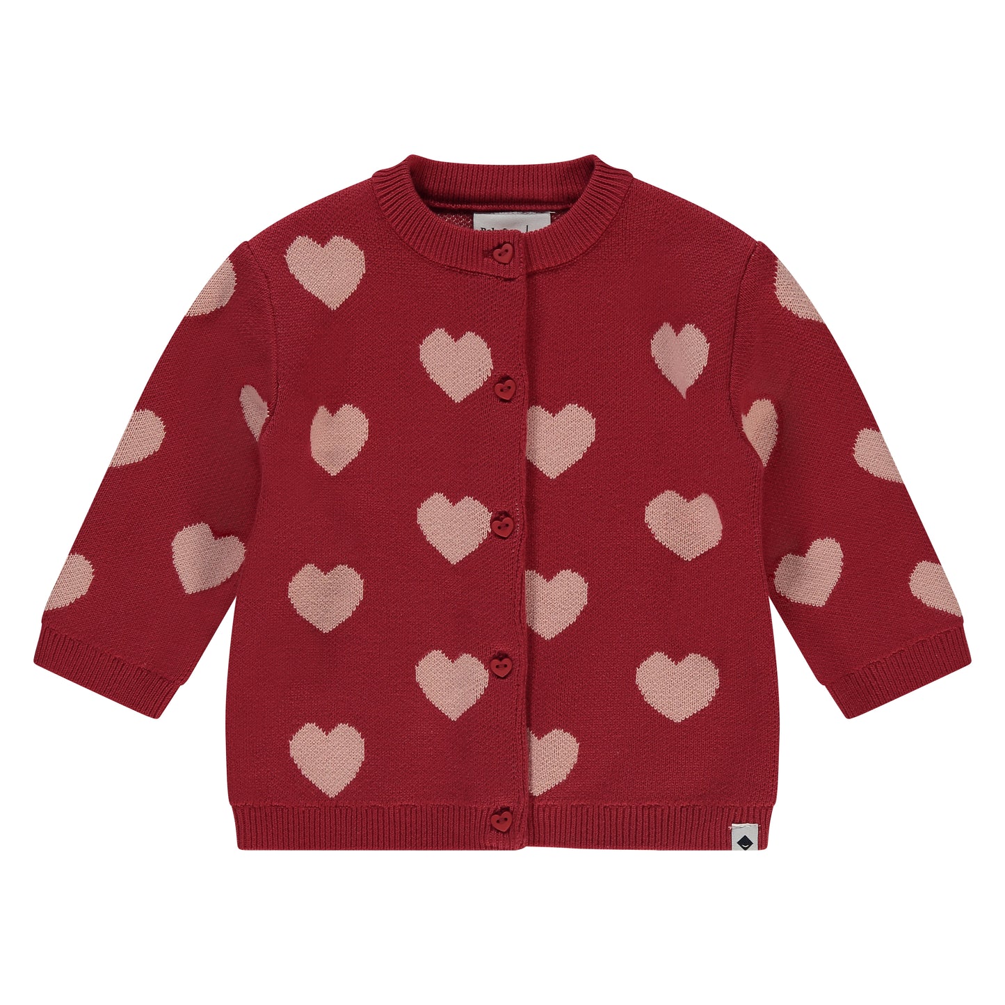 Cardigan, Scarlet w/Hearts