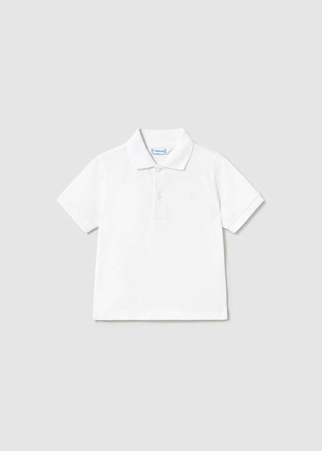 S/S Pique Polo, White, 102