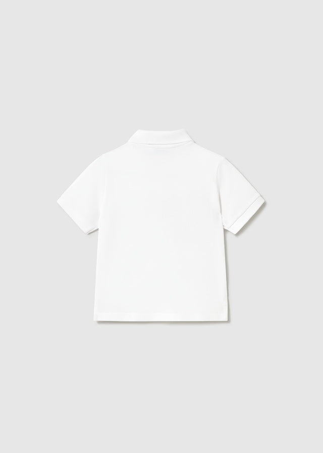 S/S Pique Polo, White, 102