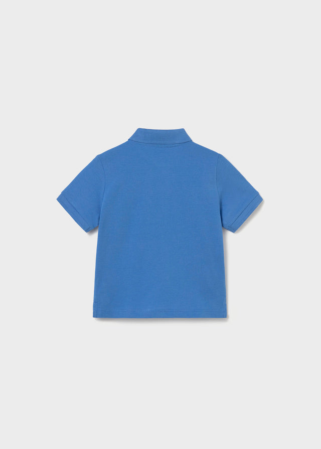 S/S Pique Polo, Blue, 102