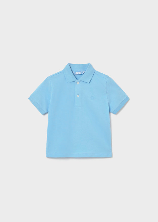 S/S Pique Polo, Sky Blue, 102