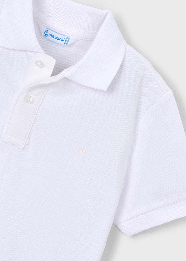 Pique Polo, White, 150