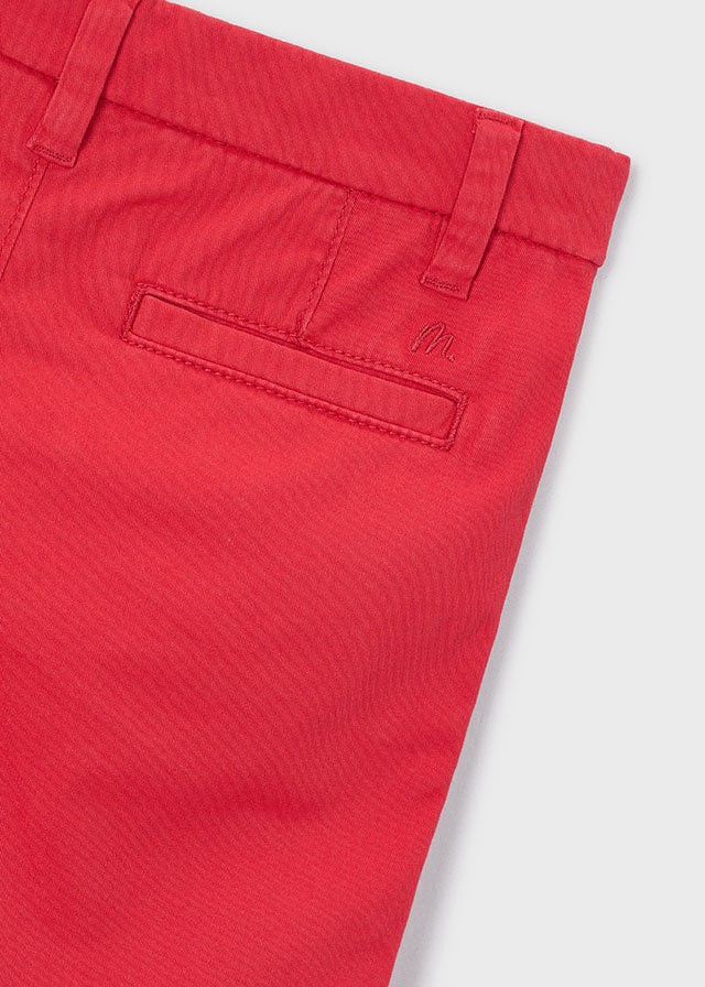 Twill Chino Shorts, Tomato, 202