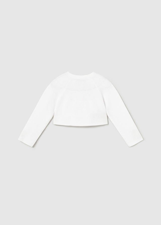 Knit Cardigan, White, 302