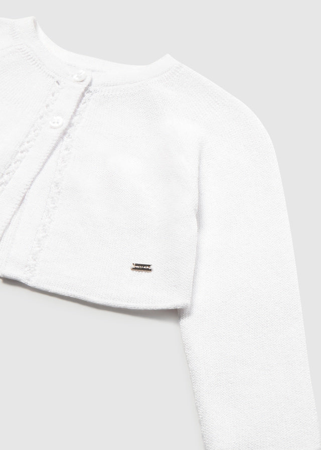 Knit Cardigan, White, 302