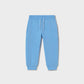 Cuffed Fleece Pants, Sky Blue, 711