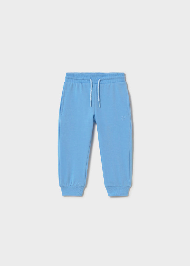 Cuffed Fleece Pants, Sky Blue, 711
