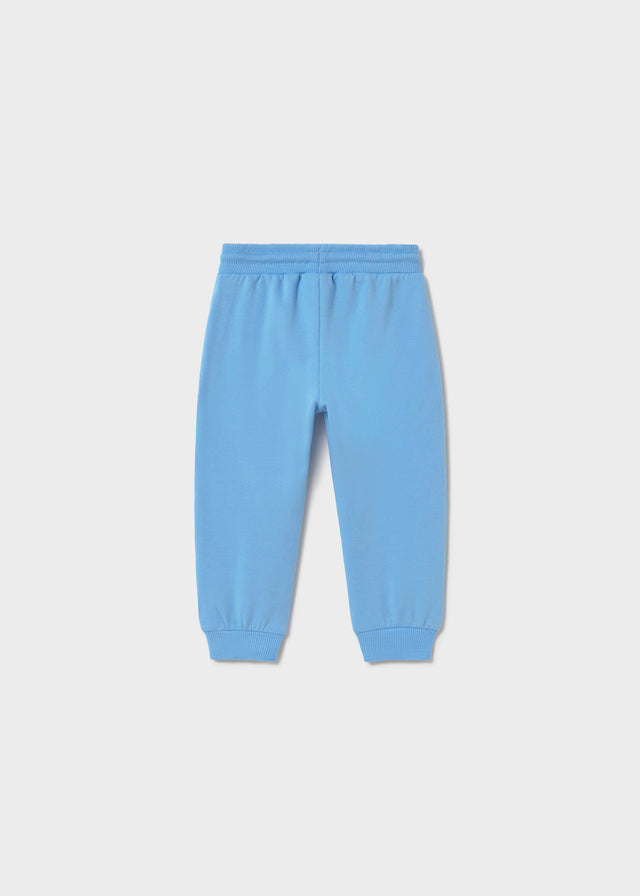 Cuffed Fleece Pants, Sky Blue, 711