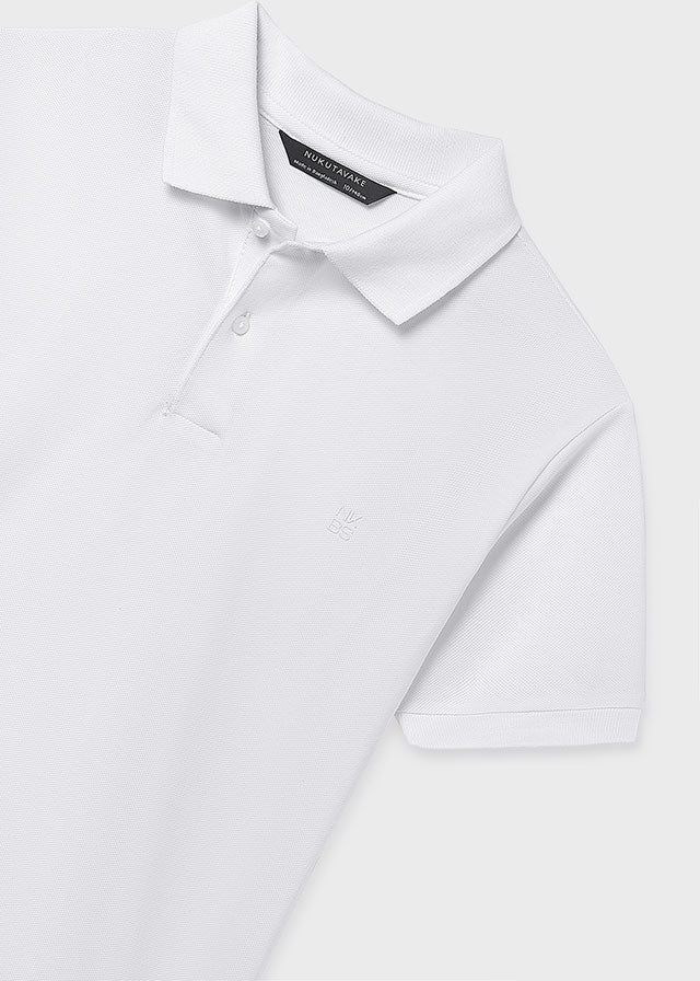 Pique Polo, White, 890
