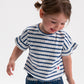 S/S Tee, Blue Stripes, 1082