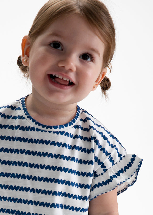 S/S Tee, Blue Stripes, 1082