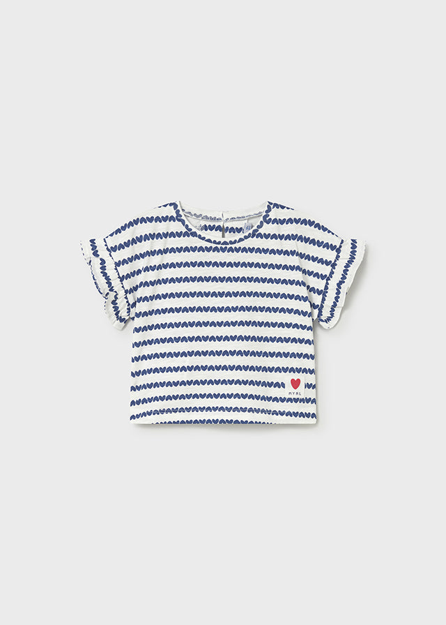 S/S Tee, Blue Stripes, 1082