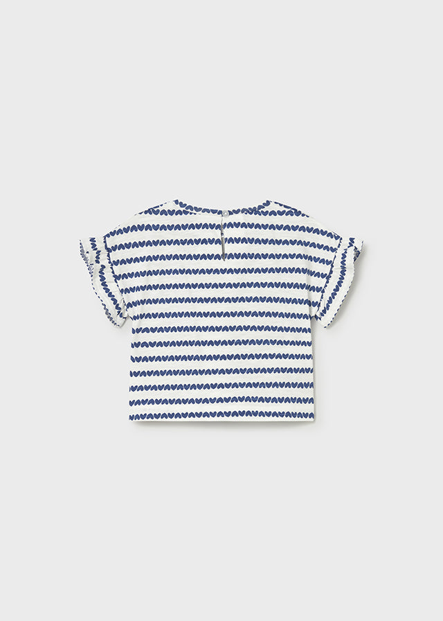 S/S Tee, Blue Stripes, 1082